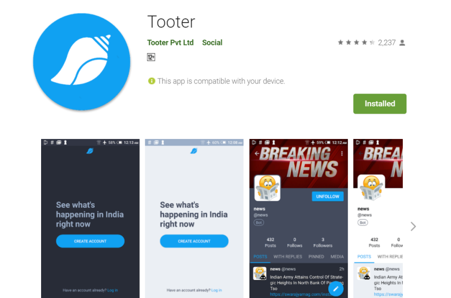 Tooter Android App