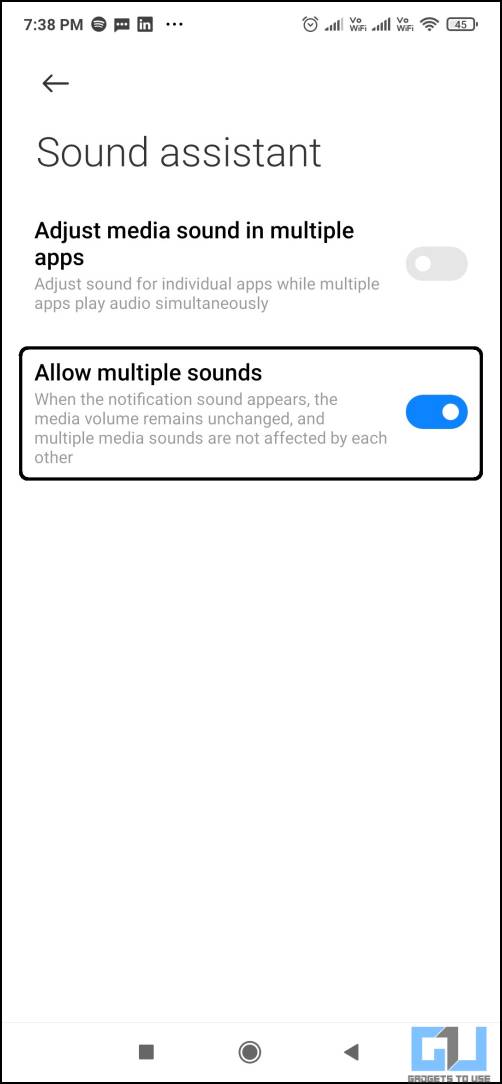 play sound from two apps on xiaomi