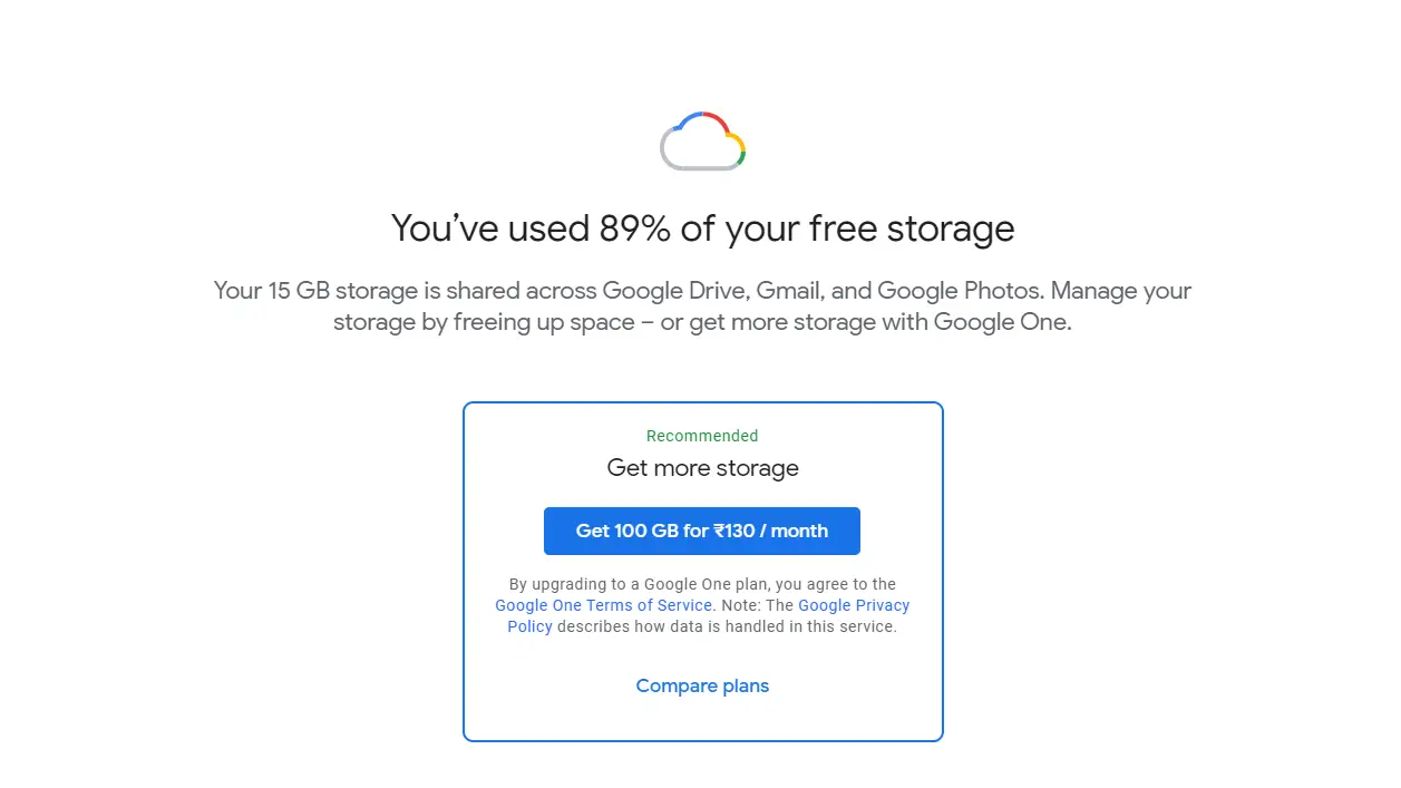 Prevent Free 15GB Google Storage From Filling Up Or Getting Finished