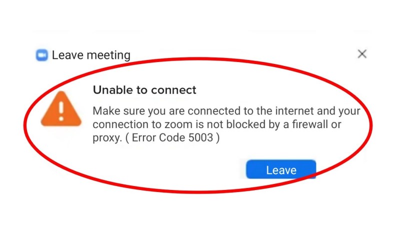 エラー コード 5003 Zoom