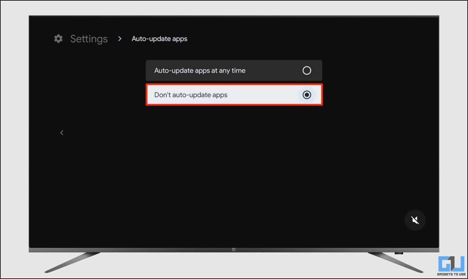 Disable Automatic App Updates on Android TV