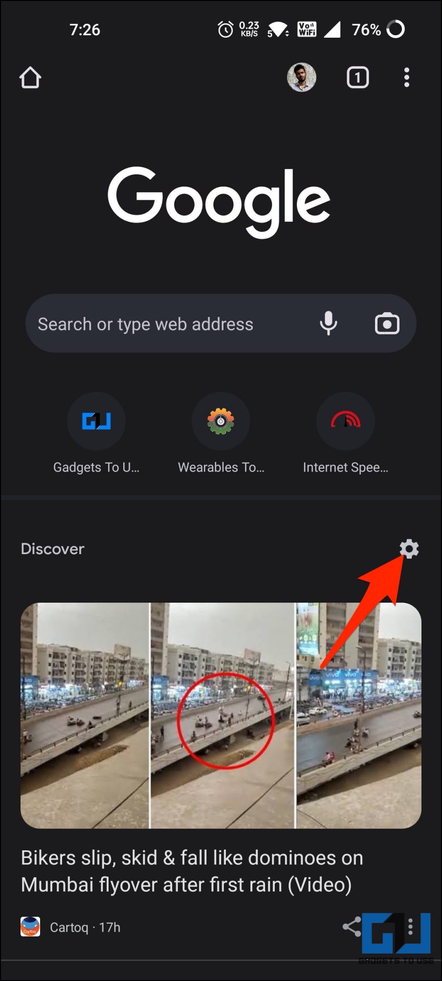Disable Discover in Chrome