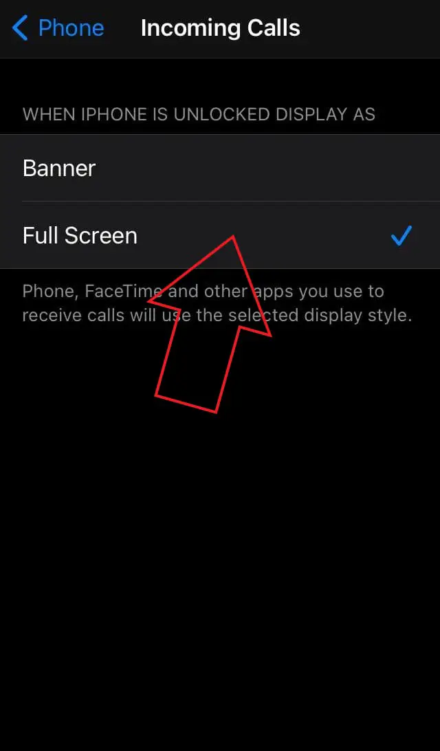 Enable Full-Screen Caller ID for Calls on iPhone running iOS 14