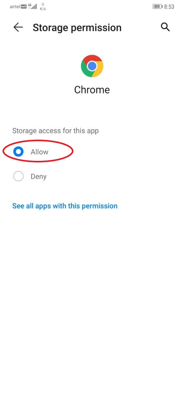 Cant Download Images from Chrome on Android