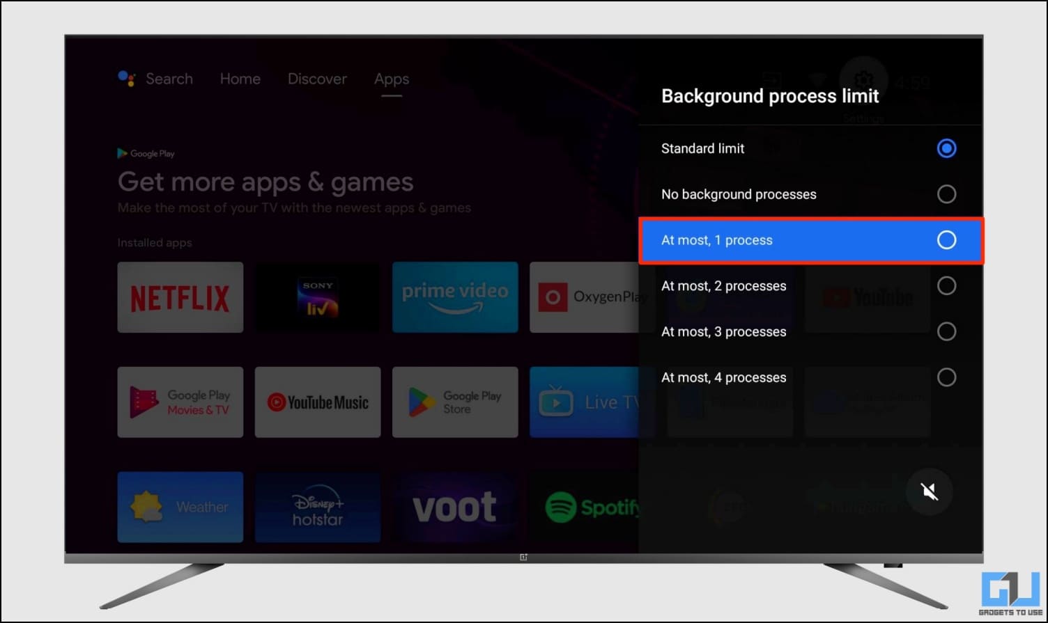 Limit Processes to Make Android TV Faster