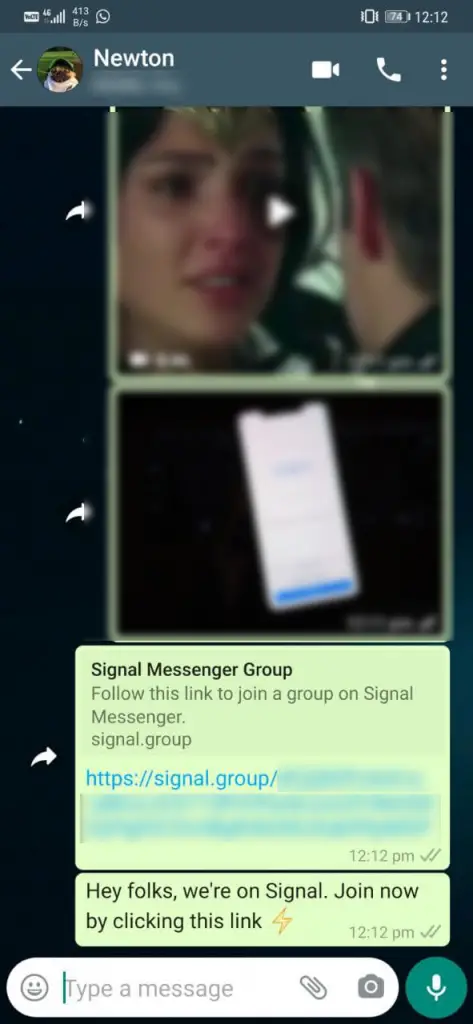 group chat on signal