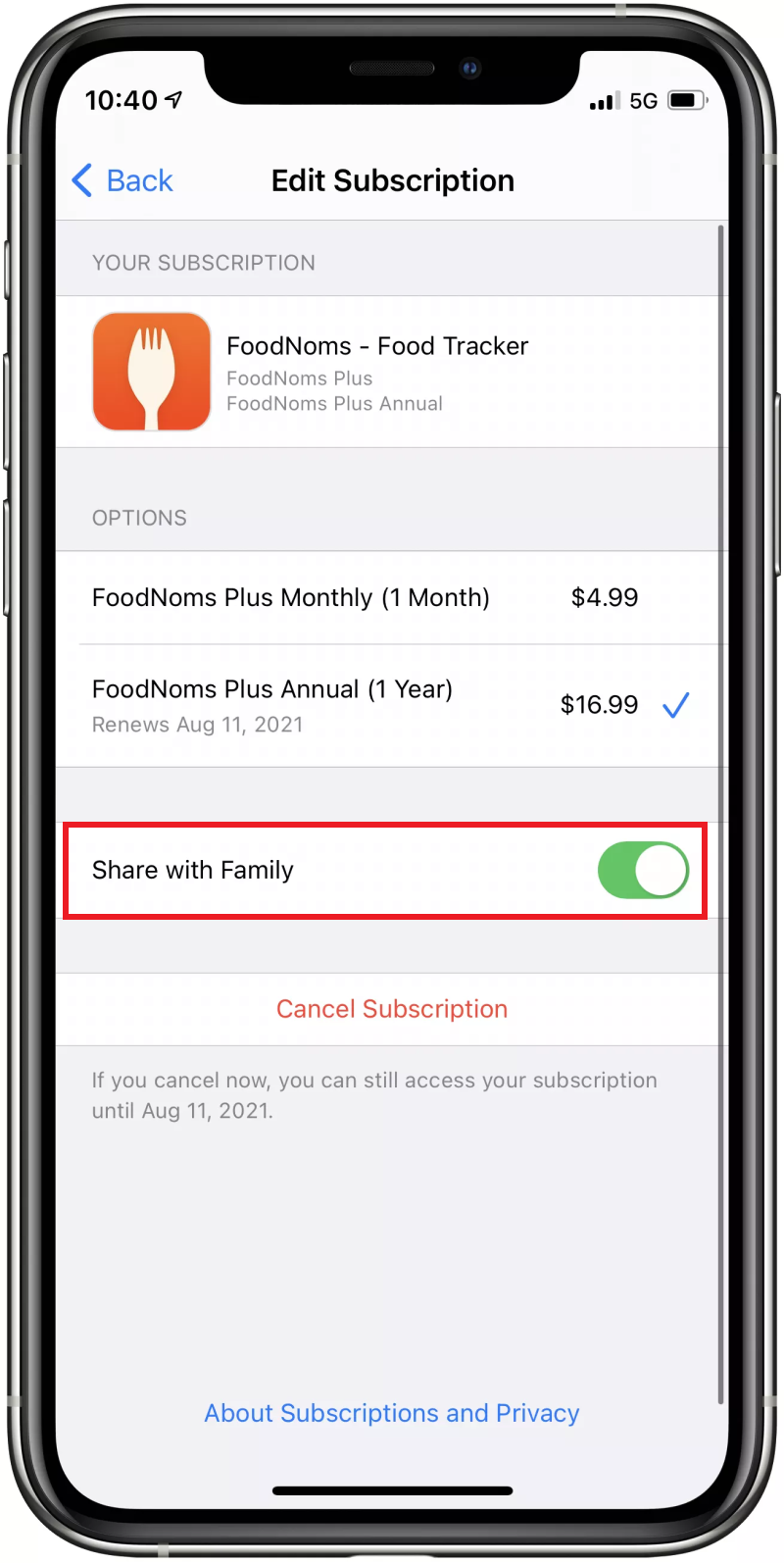 Share Subscriptions & In-App Purchases with Friends & Family