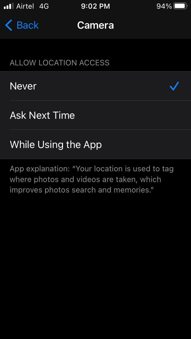 Stop Camera GPS location iPhone (2)