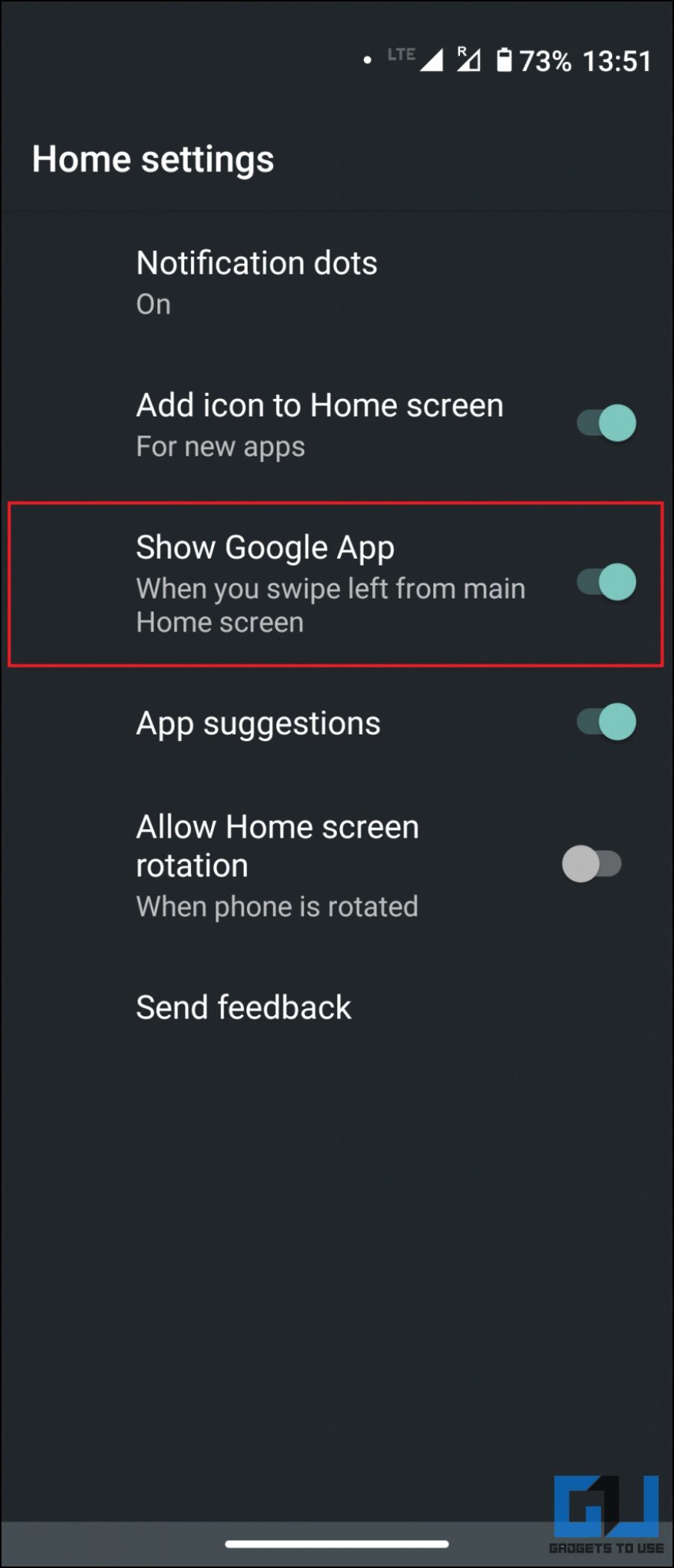 Remove Google Discover on Android Home Screen