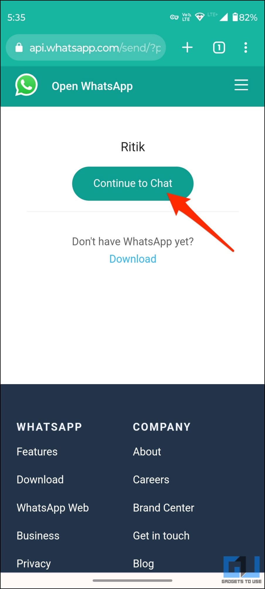 Enlace de WhatsApp para chatear contigo mismo
