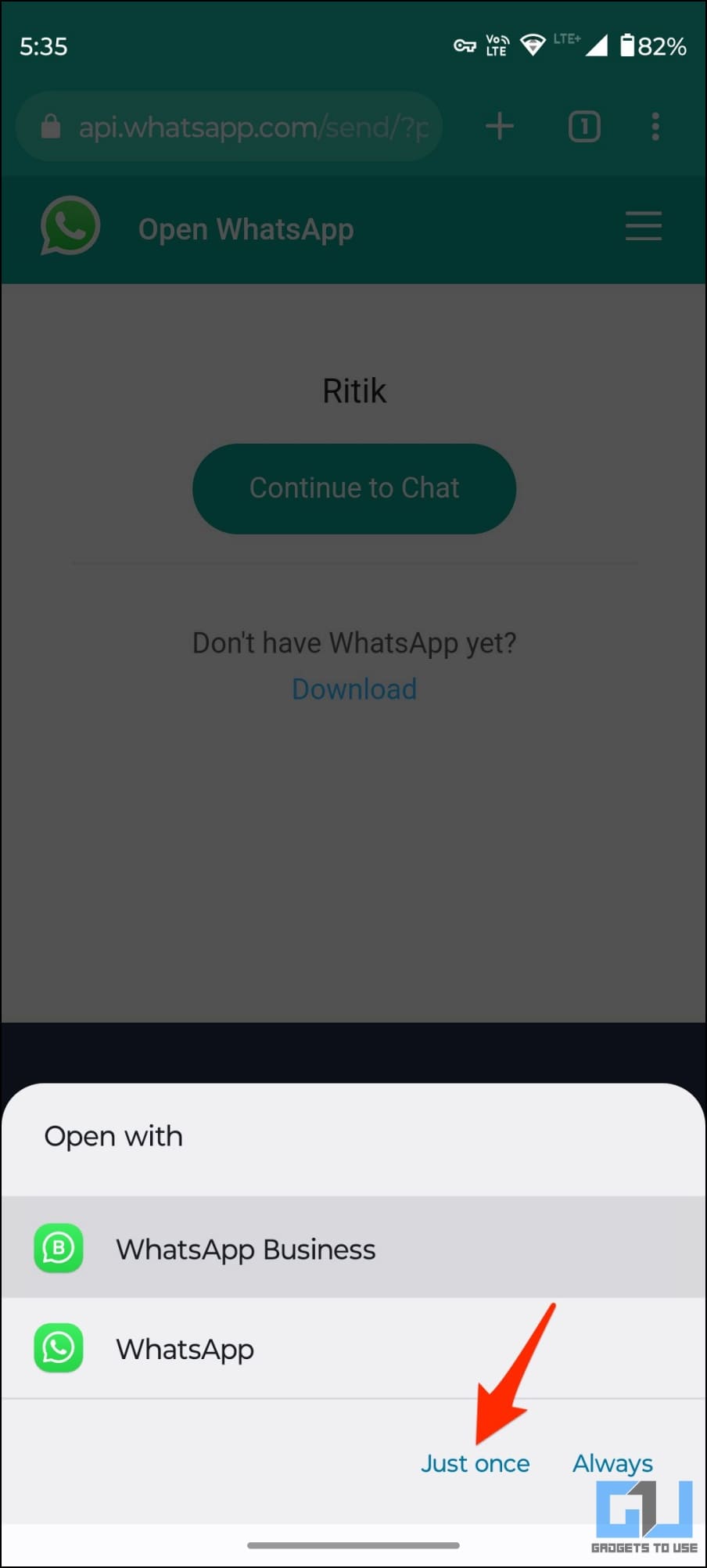 Chat Yourself WhatsApp Link
