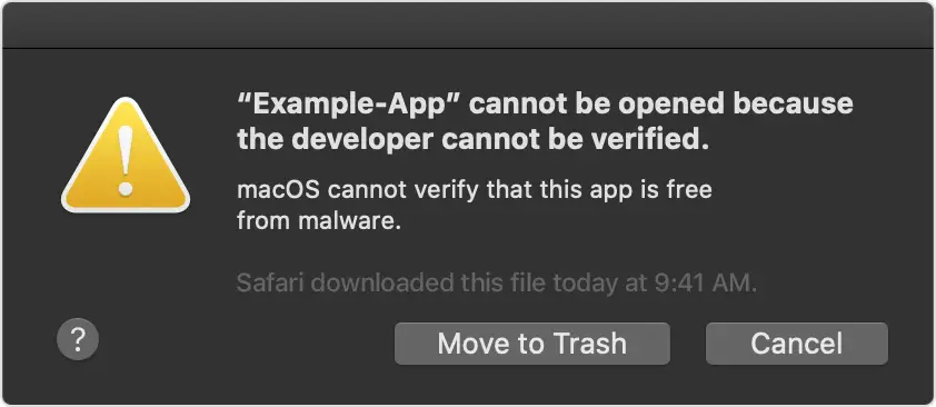 how to open a mac app from an unidentified developer