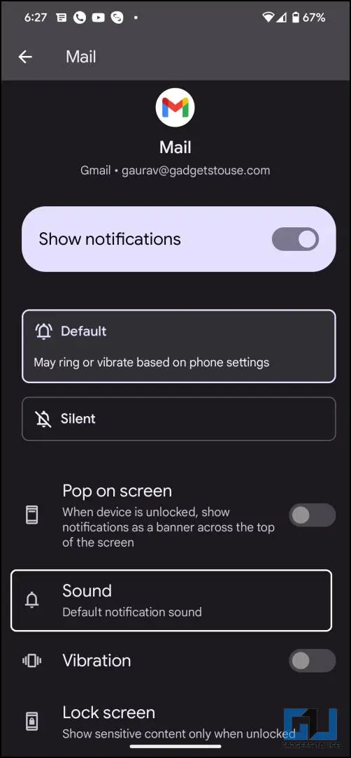 Change App Notification sound