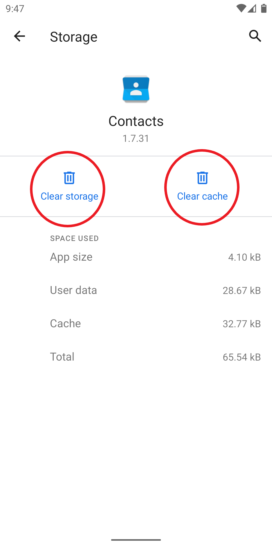 Unable to Sync Contacts with Google Android