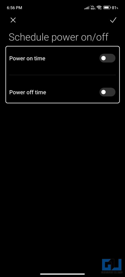 Auto Power on off android in MIUI