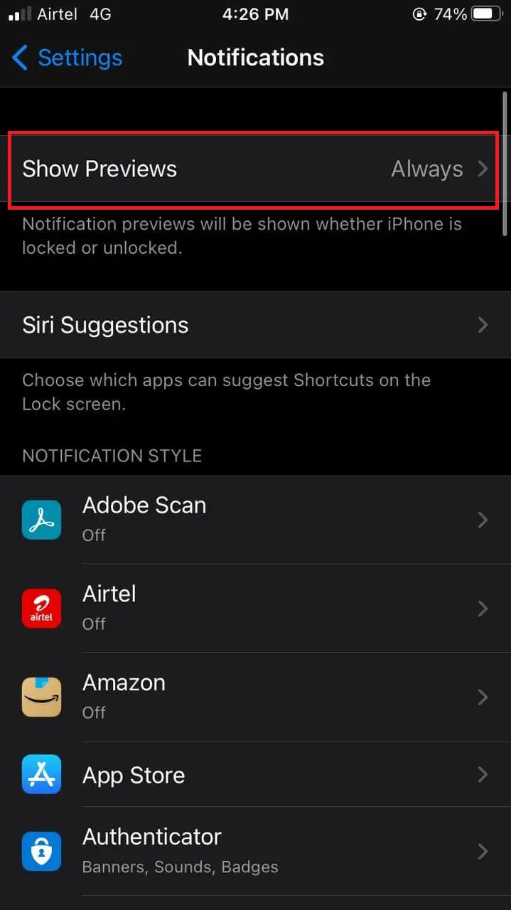 Hide Notification Previews from iOS Lock Screen