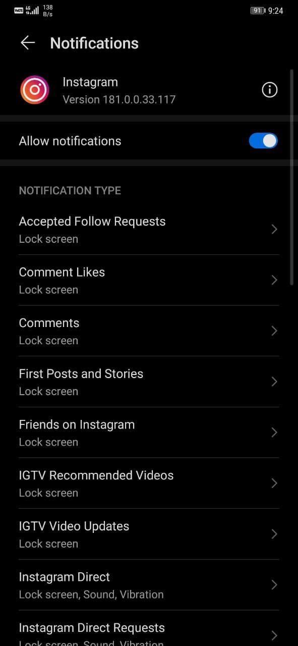 Fine Tune Instagram Notifications on Android