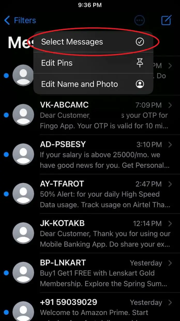 how to mark all text messages as read on iphone 13