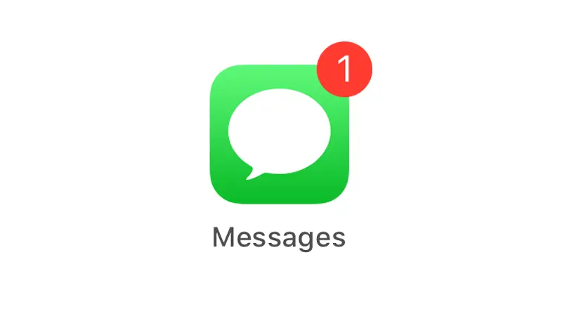 app icon imessage with one in the badge.