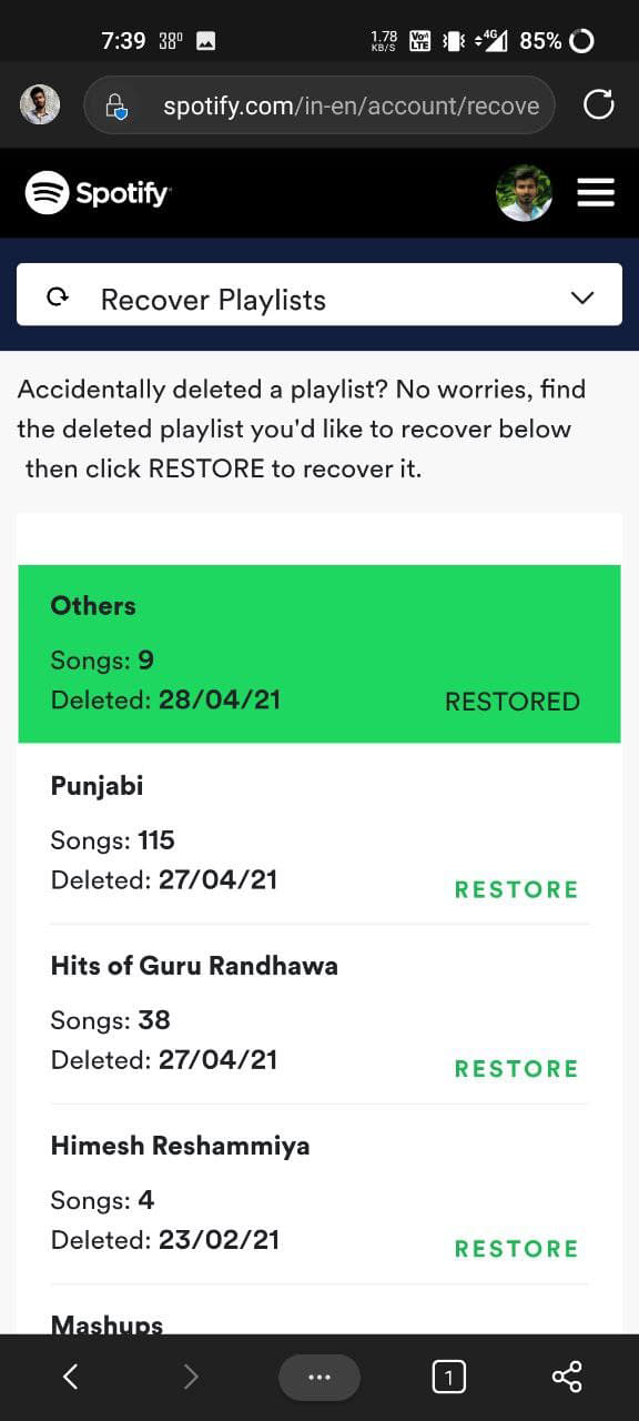 Recover Deleted Playlists on Spotify