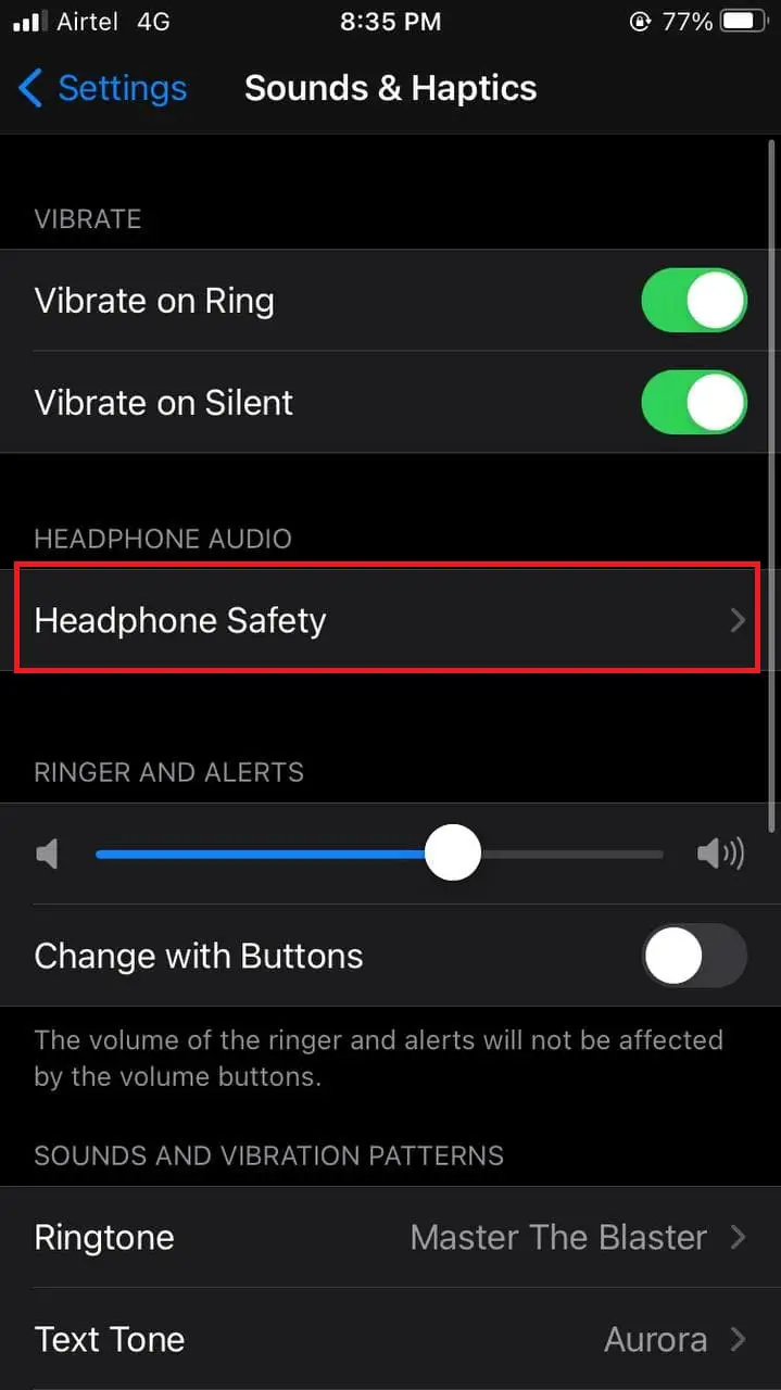 Turn Off Headphone Safety Notifications