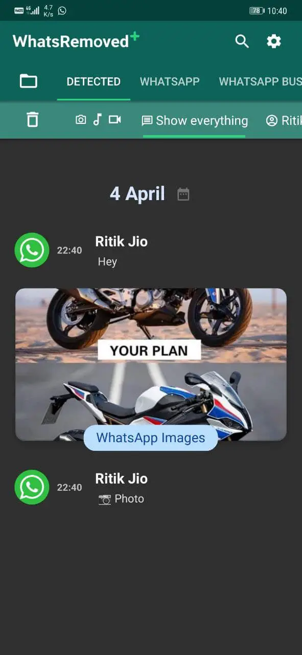 Read WhatsApp Photos Deleted by Others
