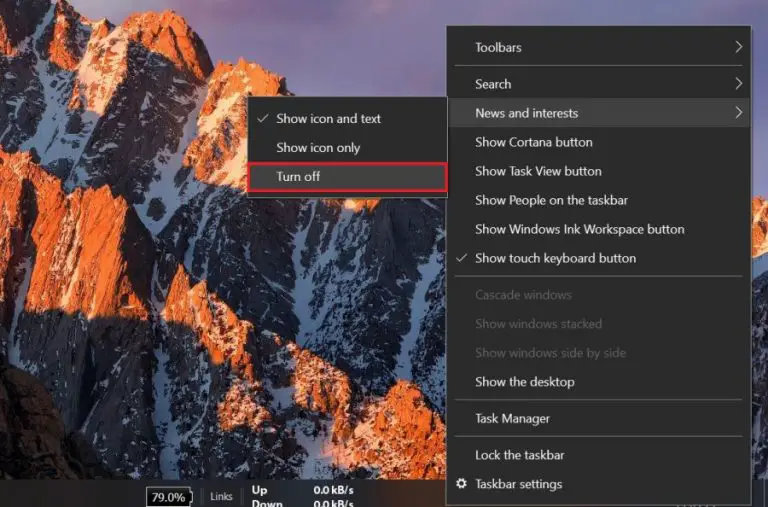 How to Remove News & Interests Widget from Windows 10 Taskbar - Gadgets ...