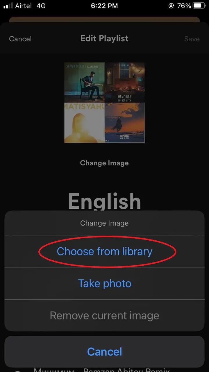 Change Your Playlist Cover Image on Spotify iPhone