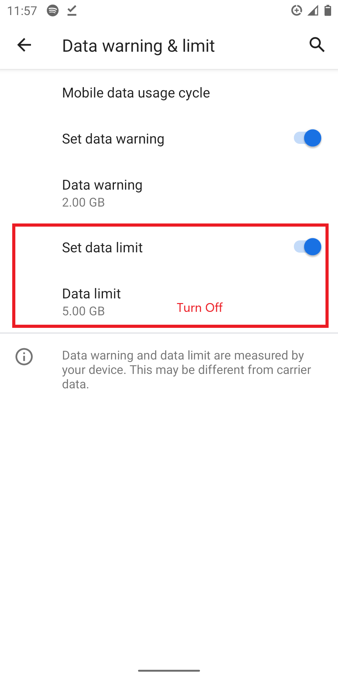 Android Data Limit-Some Android Apps Not Working on Mobile Data