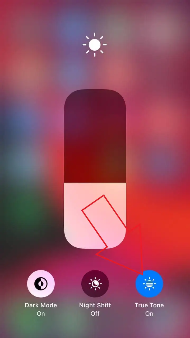 Deaktivieren Sie True Tone - iPhone-Bildschirmdimmung automatisch