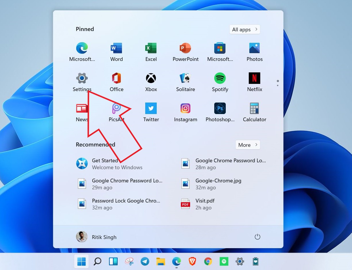 Verschieben Sie die Taskleistensymbole und die Starttaste von Windows 11 nach links