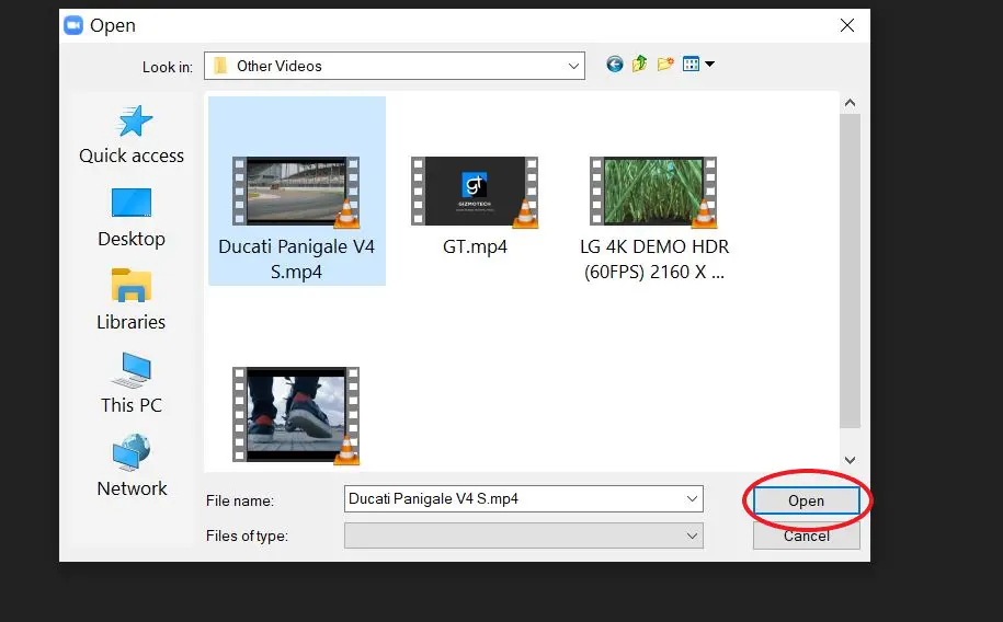 Send Video File in Zoom