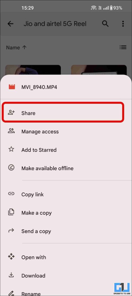 Send Big Files videos on WhatsApp using Google Drive