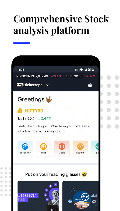 Tickertape- Useful Apps for Stock Market Investors in India