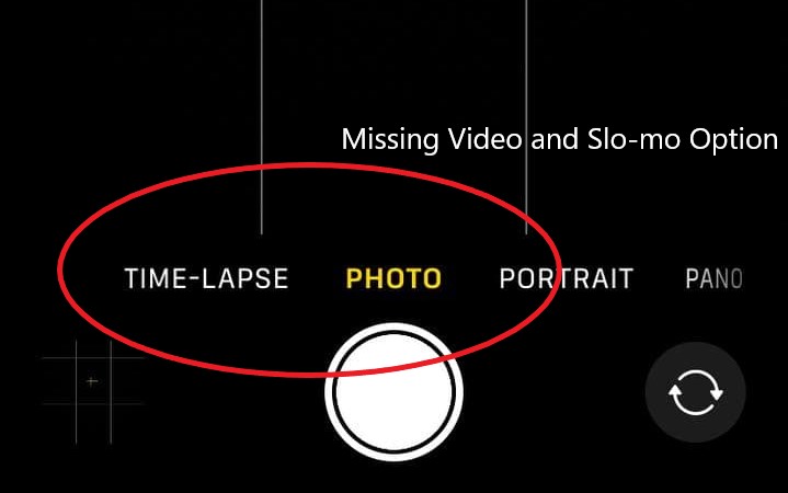 Videooption in der iPhone-Kamera verschwunden
