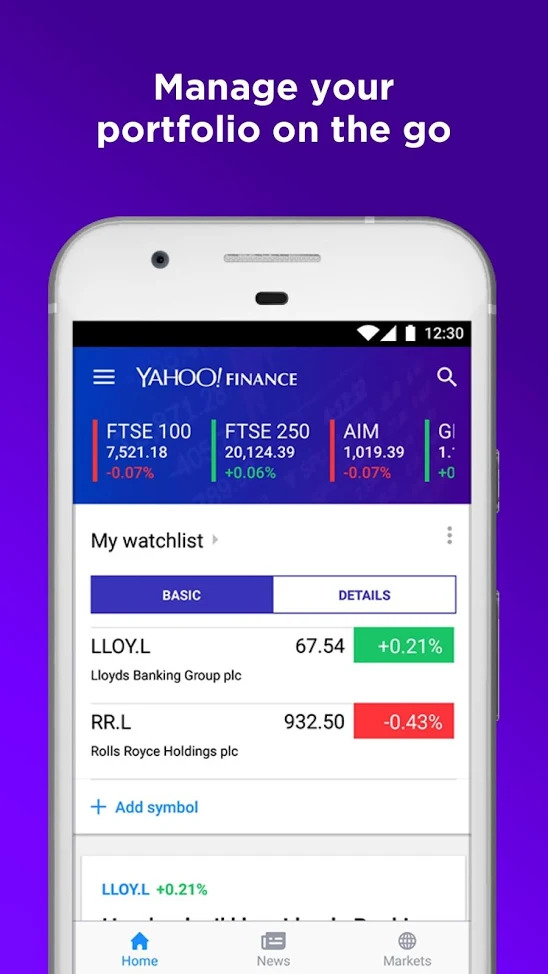 Yahoo Finance- Useful Apps for Stock Market Investors in India
