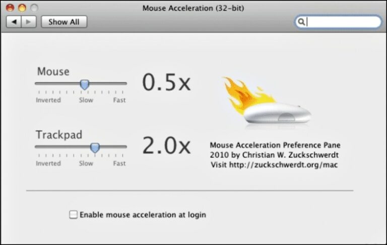 macbook mouse acceleration