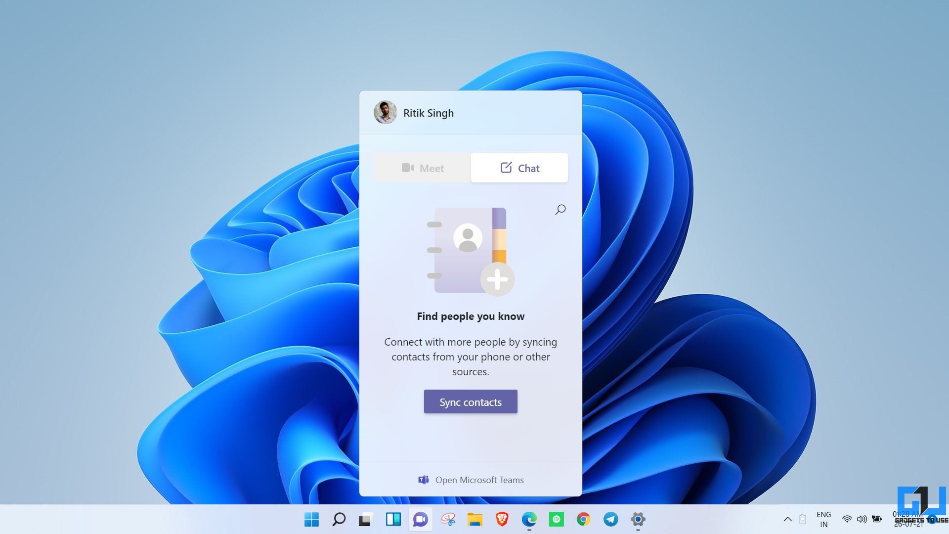 Microsoft Teams Chat on Windows 11