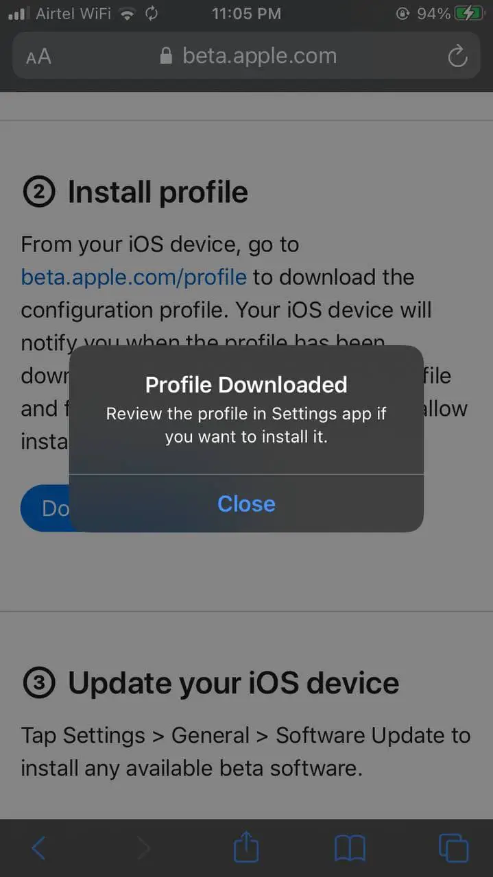 Install iOS 15 Public Beta