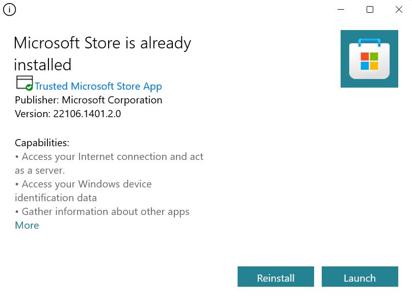 Install Microsoft Store on Windows 11