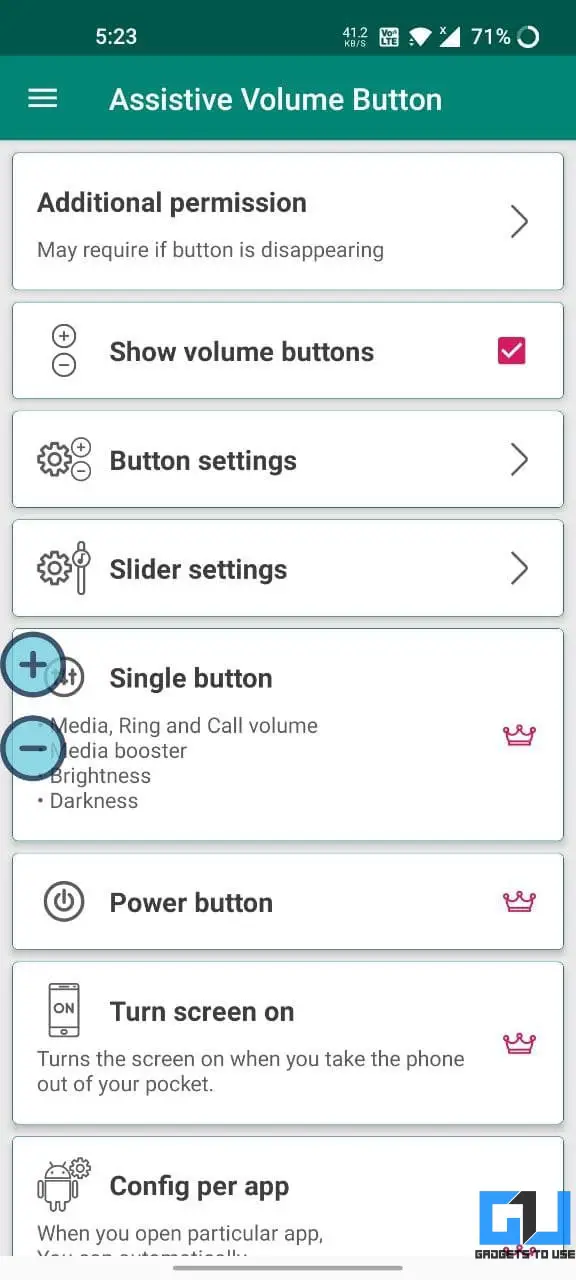 On-Screen Volume Control Android
