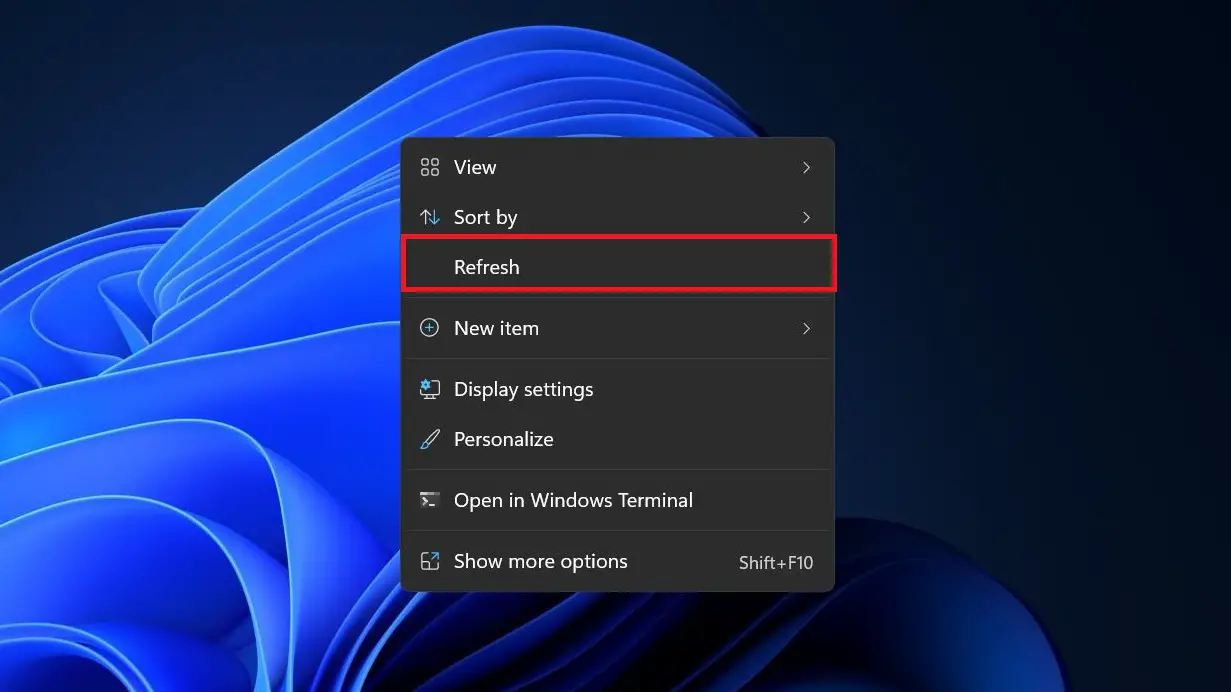 how to refresh laptop with keyboard windows 11