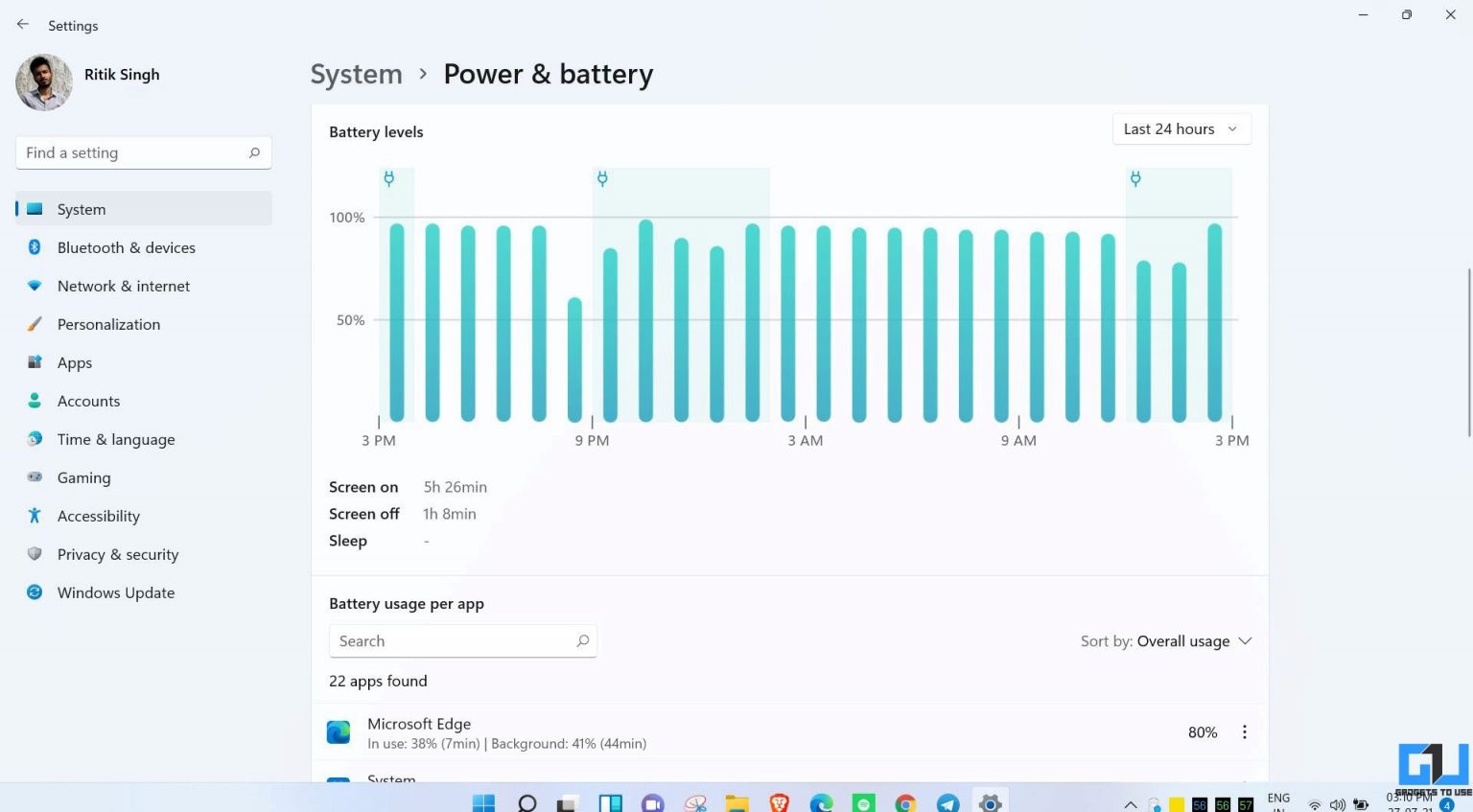 How To View And Control Battery Usage By Apps On Windows 11 Gadgets To Use 7338