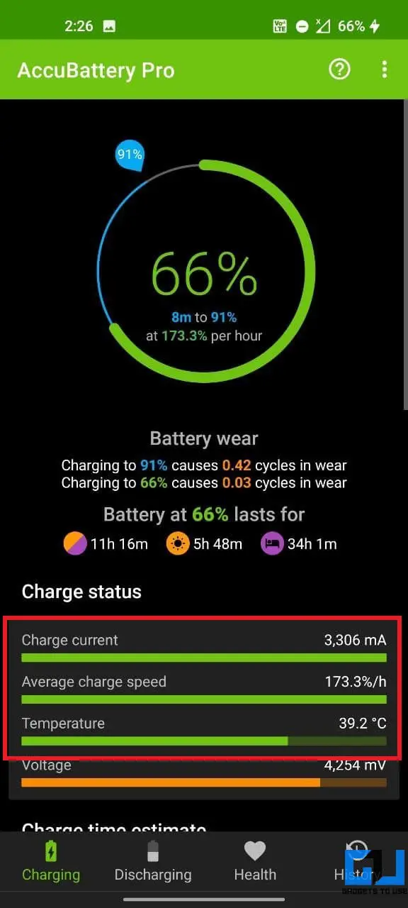 Check Fast Charging Speed Using AccuBattery