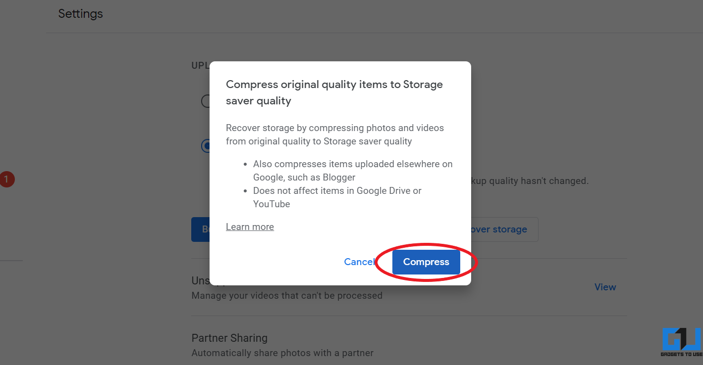 Save Storage in Google Photos