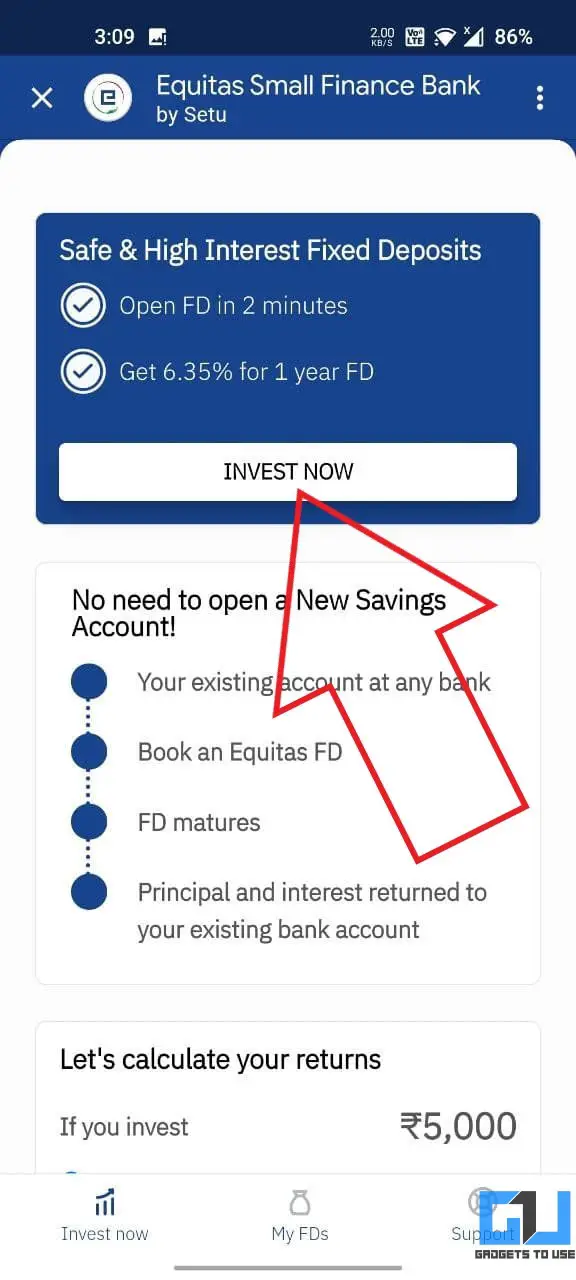 Open a Fixed Deposit in Google Pay