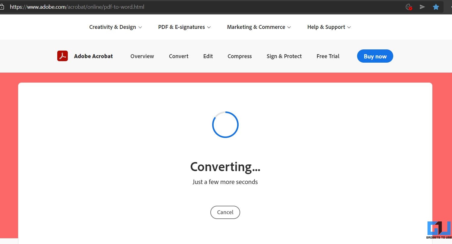 Convert PDF to Google Docs with Adobe