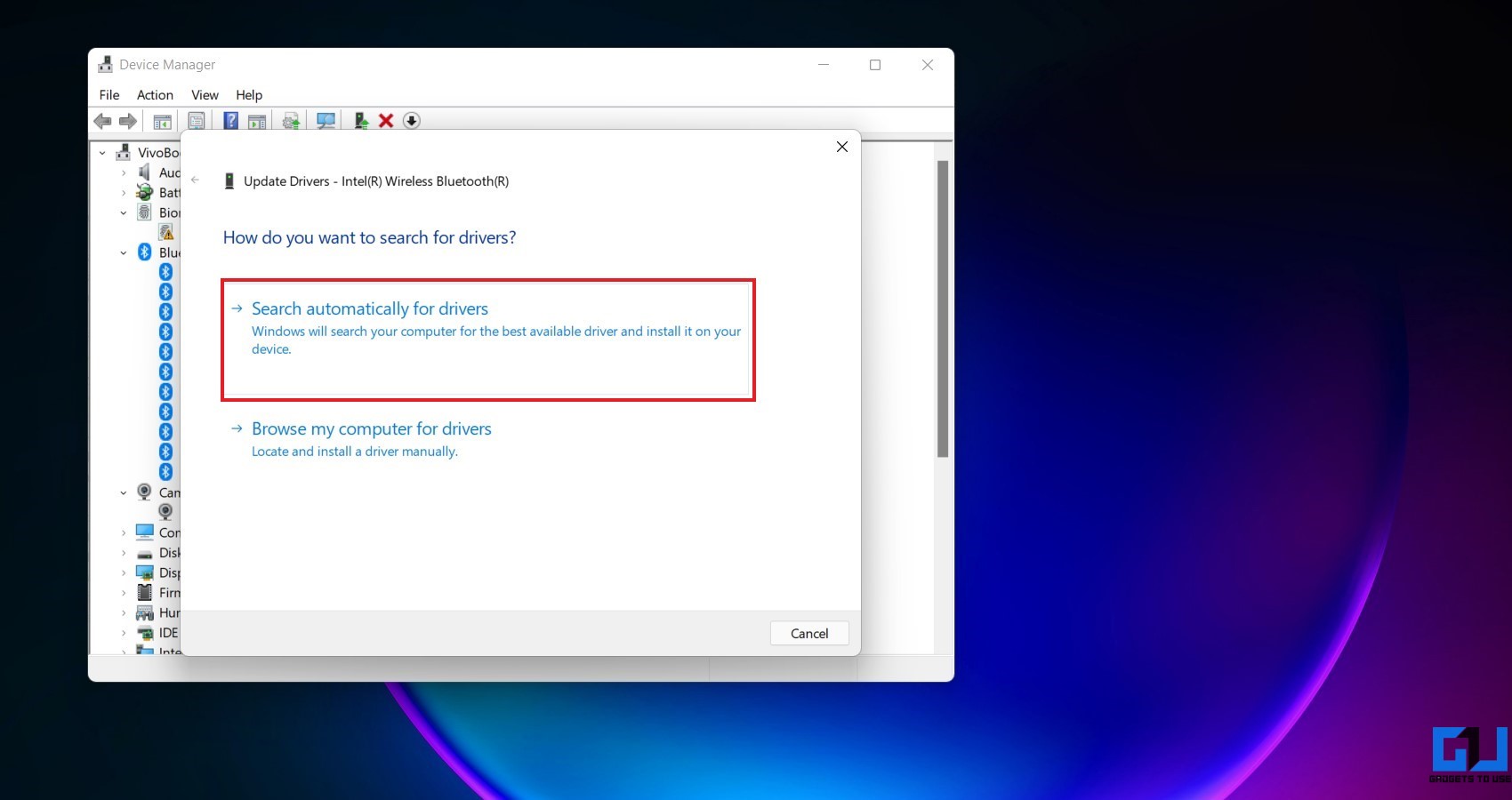 Update Bluetooth Driver on Windows 11