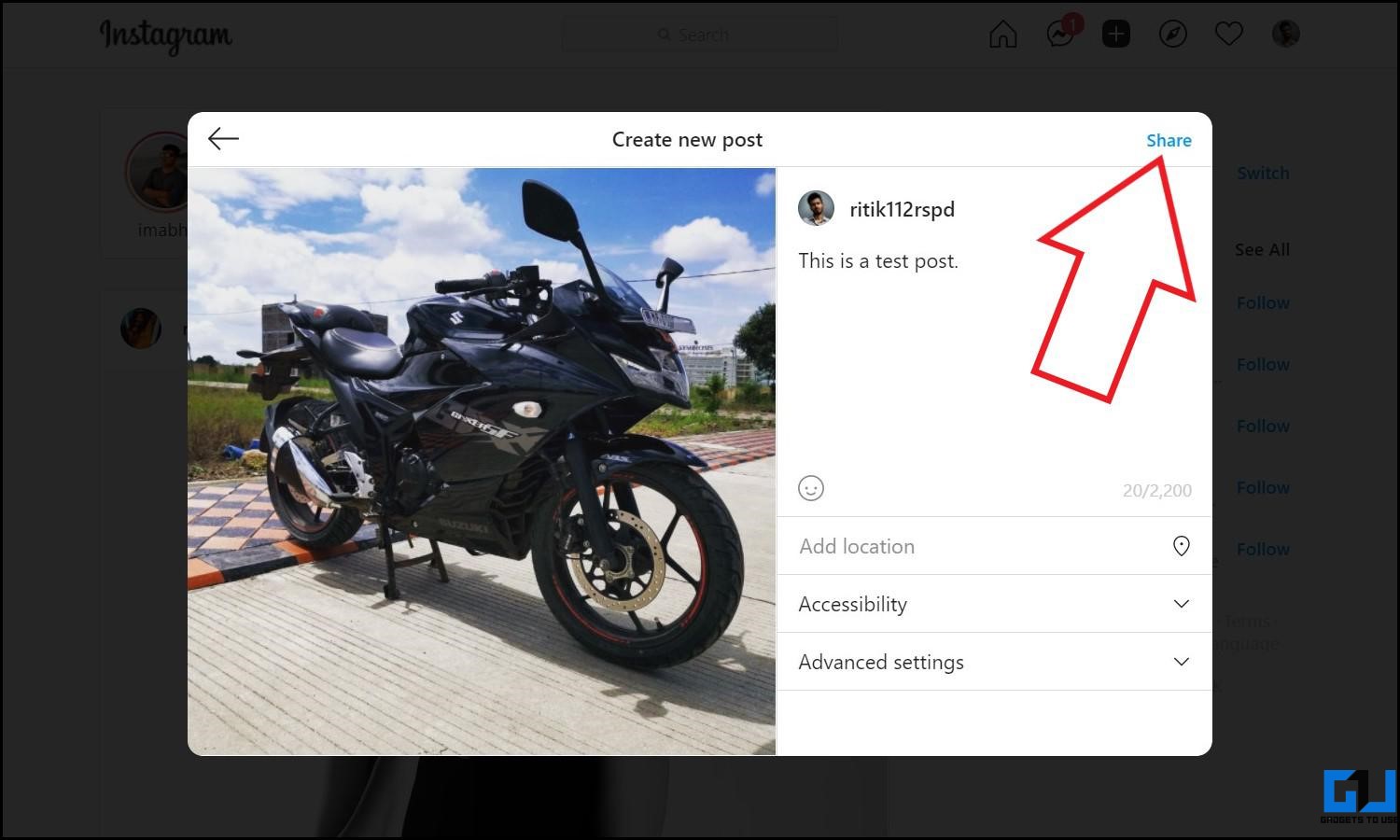 Post Instagram Photo Video on Mac or Windows PC