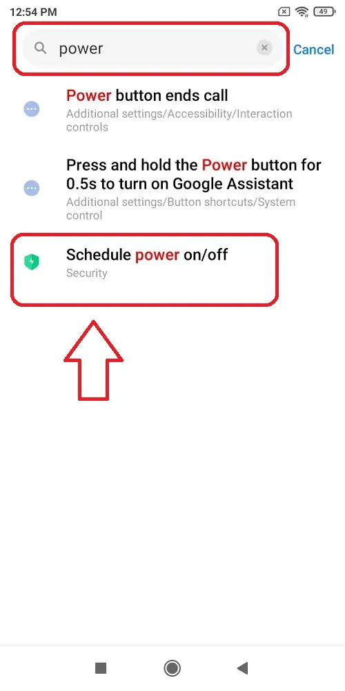 schedule power